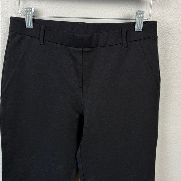 Quince Ultra Stretch Ponte Straight Leg Pants Black Elastic Waist Pull-on MP - Picture 7 of 9